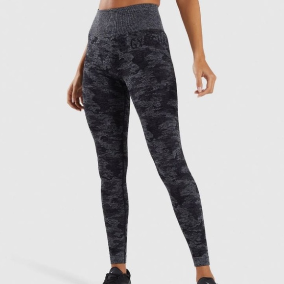 Gymshark Pants - Gymshark Black Camo Seamless Leggings